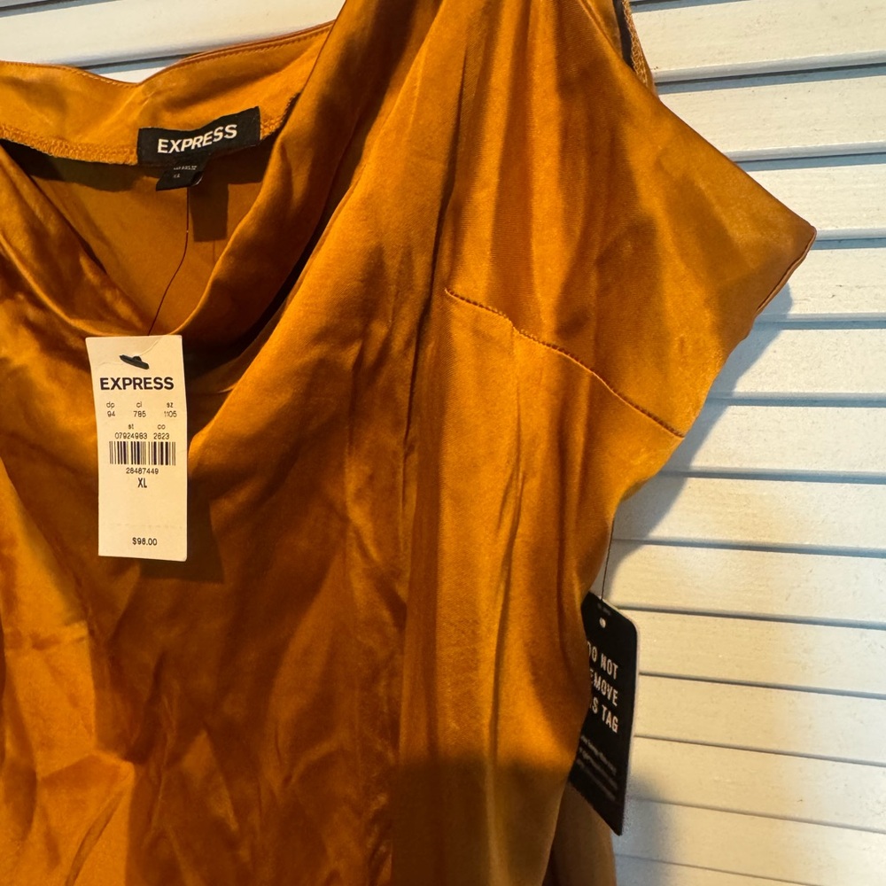 Express Marigold Midi Slip Dress Size XL NWT - Picture 5 of 5